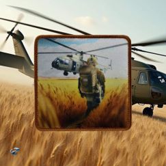 Нашивка, патч "МИ-8, поисково-спасательная группа" тактическая с липучкой.