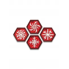 Набор патчей 5.11 Tactical Snowflake Ninja Stars Patch Set, Red — 92039-460