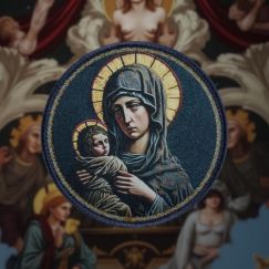 Нашивка, патч "Богородица" тактическая с липучкой.