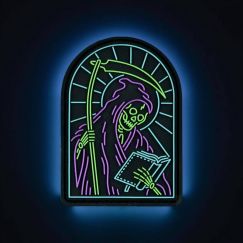 Нашивка, патч "Неоновая смерть" ПВХ тактическая с липучкой.