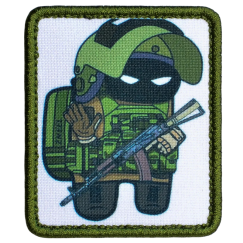 Нашивка, патч "Амонг оператор" тактическая с липучкой.