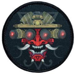 Нашивка, патч "Дьявол с ПНВ" тактическая с липучкой.