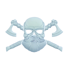 Нашивка, патч "Викинг веселый роджер" ПВХ тактическая с липучкой.