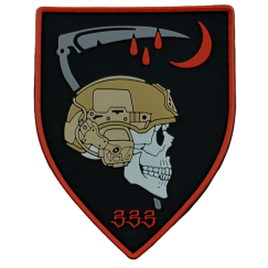 Нашивка, патч "333" ПВХ тактическая с липучкой.