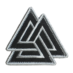 Нашивка, патч "Скандинавский рунический символ Валькнут" тактическая с липучкой.