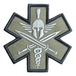 Нашивка, патч "Медик спарта" тактическая с липучкой