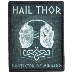 Нашивка, патч "Hail Thor" тактическая с липучкой