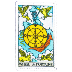 Нашивка, патч "Карта Таро колесо фортуны" тактическая с липучкой.
