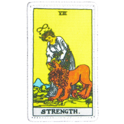 Нашивка, патч "Карта Таро сила" тактическая с липучкой.