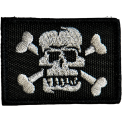 Нашивка, патч "Череп в ушанке" тактическая с липучкой.