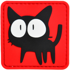 Нашивка, патч "черный кот" тактическая с липучкой.