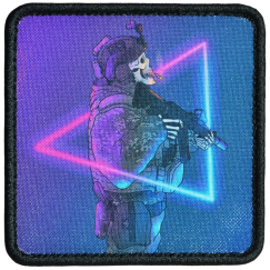 Нашивка, патч "Born for War" тактическая с липучкой.