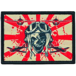 Нашивка, патч "Череп Камикадзе" тактическая с липучкой.