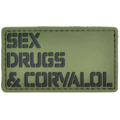 Нашивка, патч "Sex and Corvalol" ПВХ тактическая с липучкой.