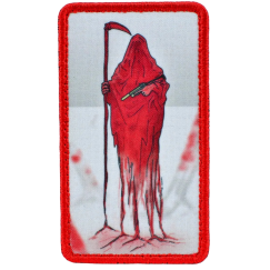 Нашивка, патч "Красная тактическая смерть" тактическая с липучкой.