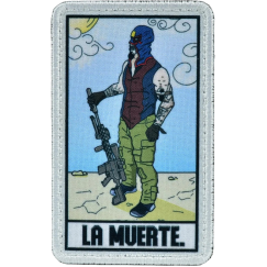 Нашивка, патч "La muerte lucha libre " тактическая с липучкой.