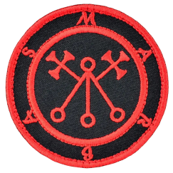 Нашивка, патч "Сигил демона Гоэтии губернатора Марбаса " тактическая с липучкой.