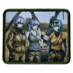 Нашивка, патч "Сирия, Girls Frontline AK15, AK12, РПК16" тактическая с липучкой