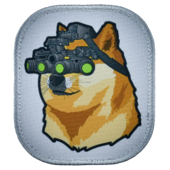 Нашивка, патч "Сиба-ину ПНВ" тактическая с липучкой.