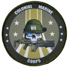 Нашивка, патч "Colonial Marine" тактическая с липучкой.