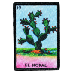 Нашивка, патч "карта Мексиканской лотереи El Nopal (кактус)" тактическая с липучкой.