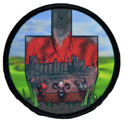 Нашивка, патч "Похороны демонов" тактическая с липучкой.