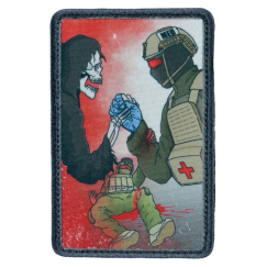 Нашивка, патч "Противостояние" тактическая с липучкой.