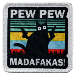 Нашивка, патч "Pew pew" тактическая с липучкой.