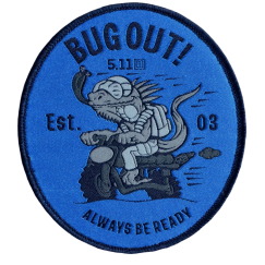 Оригинальная нашивка, патч "BUG OUT" от 5.11 тактическая с липучкой