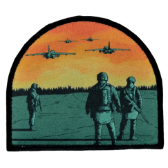 Нашивка, патч "Уходящие в закат" тактическая с липучкой.