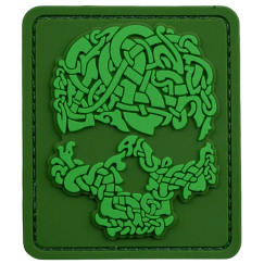 Нашивка, патч "Череп в кельтском стиле" ПВХ тактическая с липучкой.