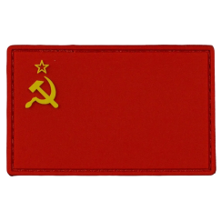 Нашивка, патч "Флаг СССР 2.0" ПВХ тактическая с липучкой.