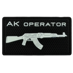 Нашивка, патч "AK operator" ПВХ тактическая с липучкой. ПВХ быстросъемная нашивка на липучке