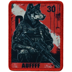 Нашивка, патч "Aufff, серия 30" тактическая с липучкой.