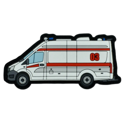 Нашивка, патч "Скорая помощь" ПВХ тактическая с липучкой.