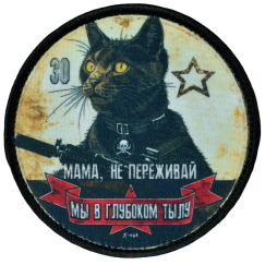 Нашивка, патч "Мы в глубоком тылу, серия 30" тактическая с липучкой.