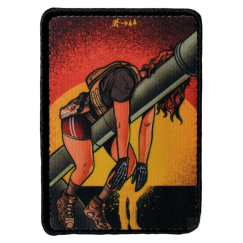 Нашивка, патч "Уставшая" тактическая с липучкой.