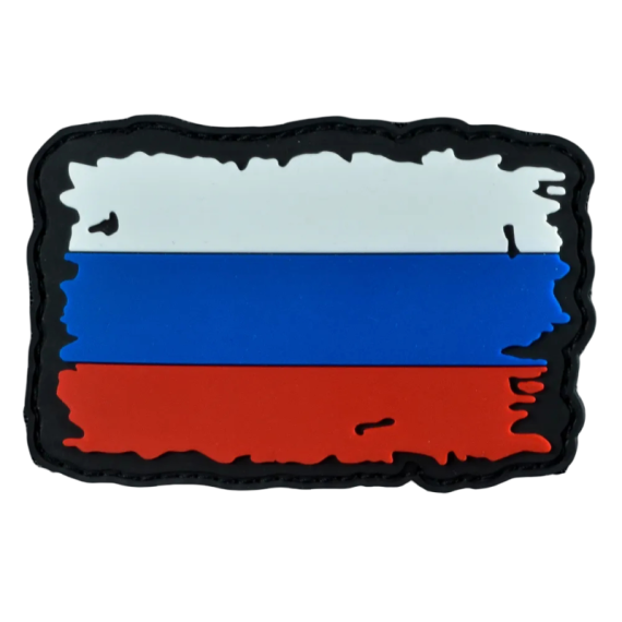 Нашивка, патч "Триколор Россия" ПВХ тактическая с липучкой.