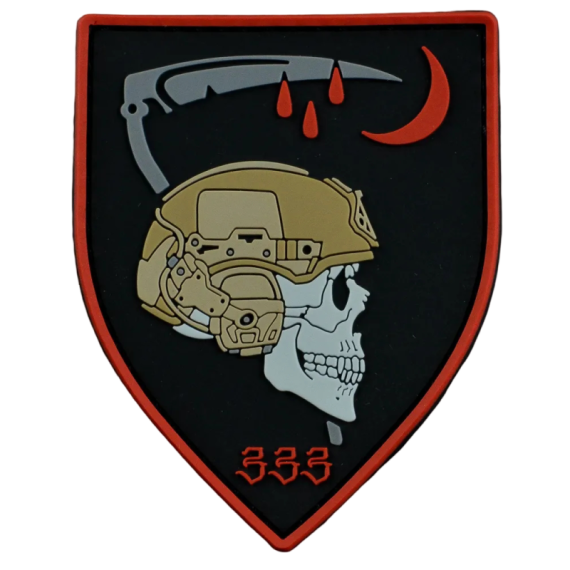 Нашивка, патч "333" ПВХ тактическая с липучкой.
