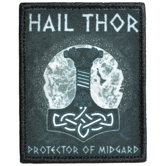 Нашивка, патч "Hail Thor" тактическая с липучкой