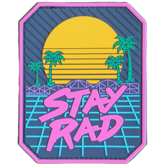 Нашивка, патч "Stay Rad" ПВХ тактическая с липучкой.