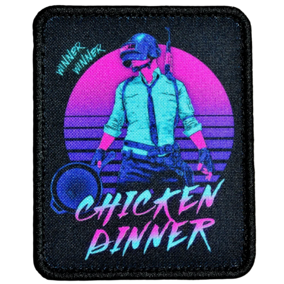 Нашивка, патч "Chicken Dinner" тактическая с липучкой.