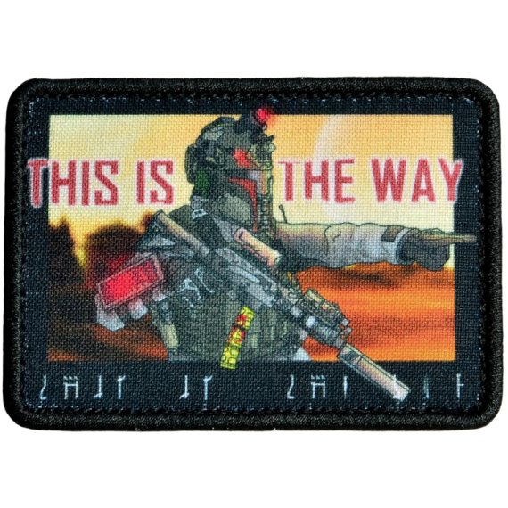 Нашивка, патч "This is the way" тактическая с липучкой.