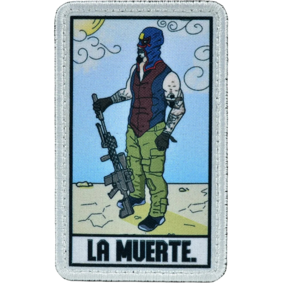 Нашивка, патч "La muerte lucha libre " тактическая с липучкой.