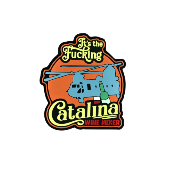 Нашивка, патч "Its Catalina wine mixer" ПВХ тактическая с липучкой.
