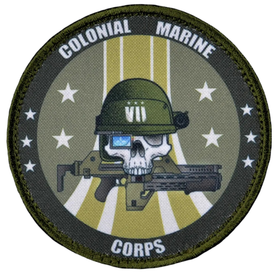 Нашивка, патч "Colonial Marine" тактическая с липучкой.