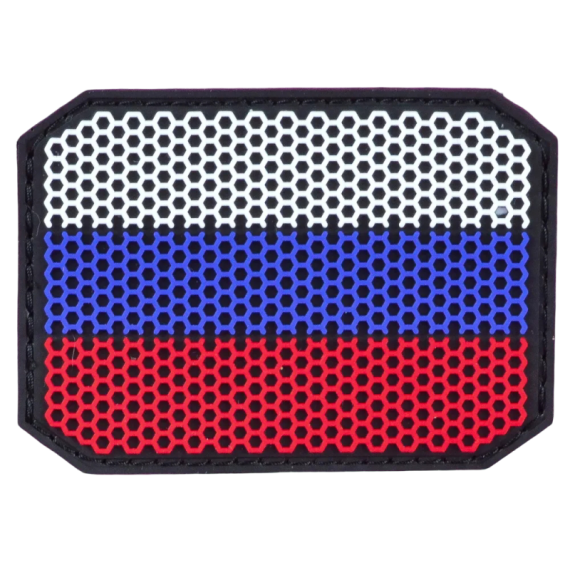 Нашивка, патч "Триколор ПВХ" тактическая с липучкой.