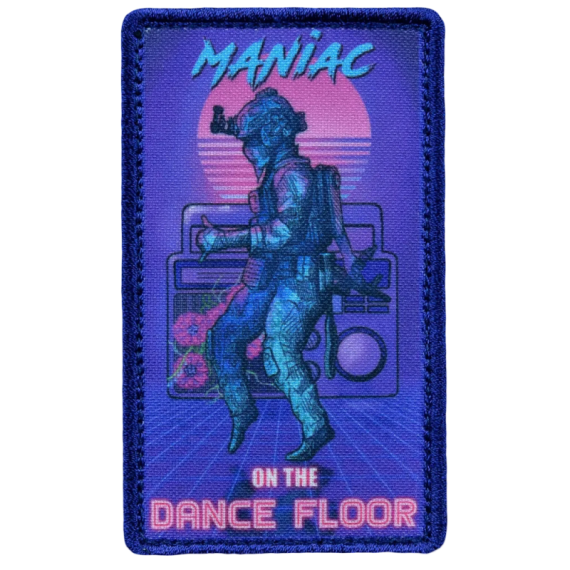 Нашивка, патч "Maniac om the dance floor" тактическая с липучкой.