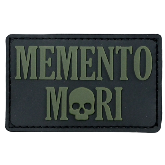 Нашивка, патч "Memento Mori", ПВХ с липучкой.