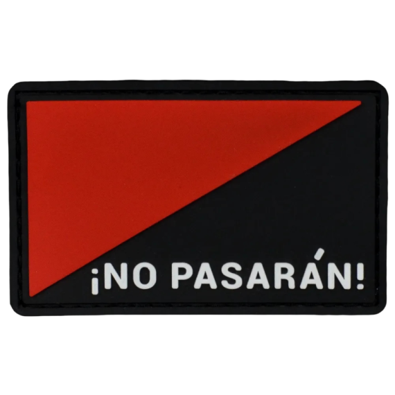 Нашивка, патч "No Pasaran" ПВХ тактическая с липучкой.